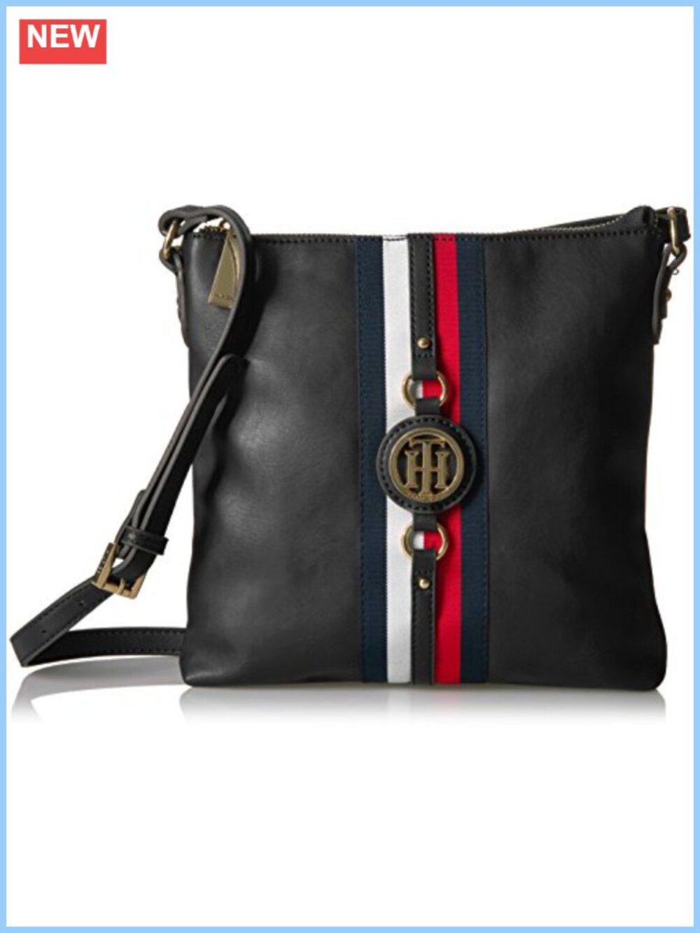 Sling Crossbody Bag Adjustable Vegan Leather Strap Lightweight